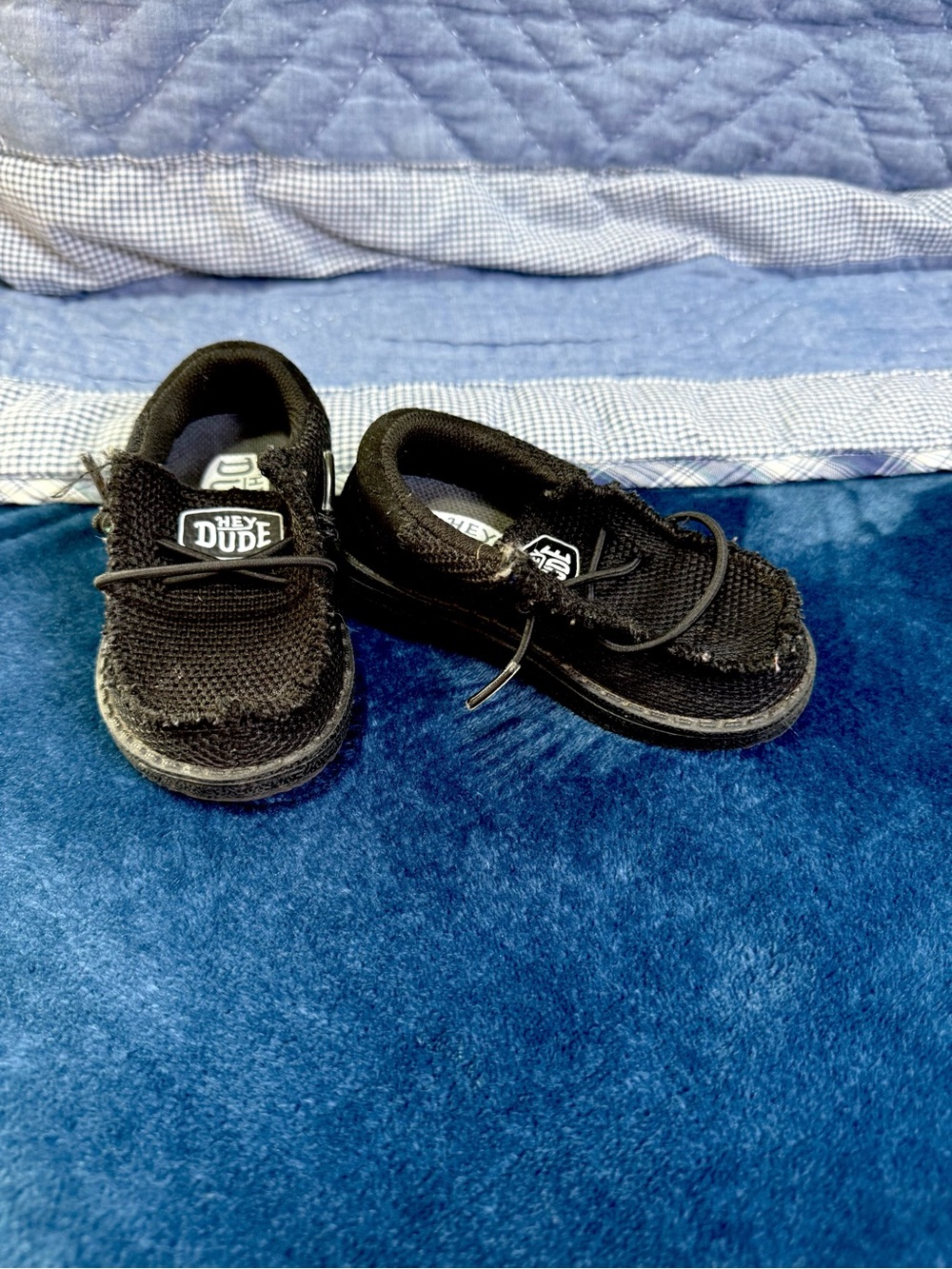 Hey Dude Kids Black Knit Slip-On Sneakers